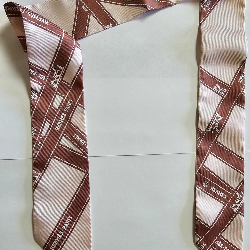 Vintage Hermes Twilly Silk Purse Scarf, NIB